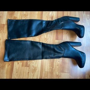 JESSICA SIMPSON BLACK BOOTS SIZE 8M/38 KNEE HIGH